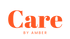 Orange 'Care by Amber' text on a white background